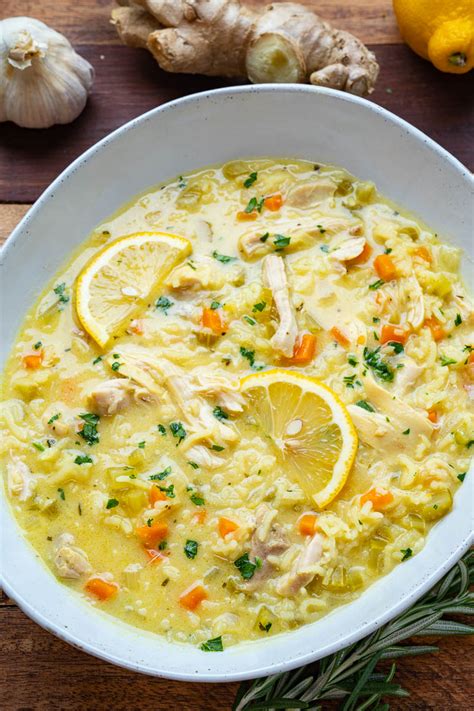 Lemon Ginger Turmeric Chicken And Rice Soup Closet Cooking