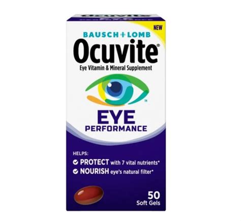 Ocuvite® Eye Performance Vitamin And Mineral Supplement 50 Ct Soft Gels