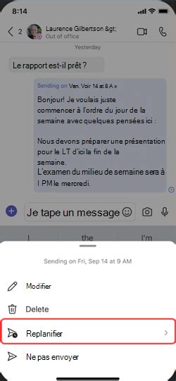 Planifier Des Messages De Conversation Dans Microsoft Teams Support Microsoft