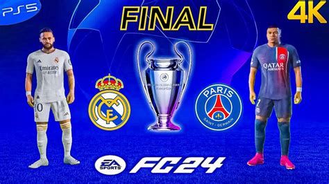 Fc 24 Ps5 Real Madrid Vs Psg Ft Neymar Jr Uefa Champions League Final Match 4k 60fps