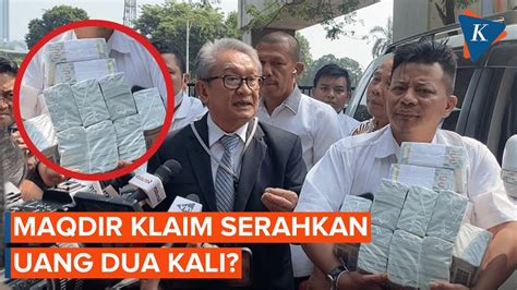 Selain Uang Rp 27 M Maqdir Ismail Klaim Juga Serahkan Rp 8 M Ke