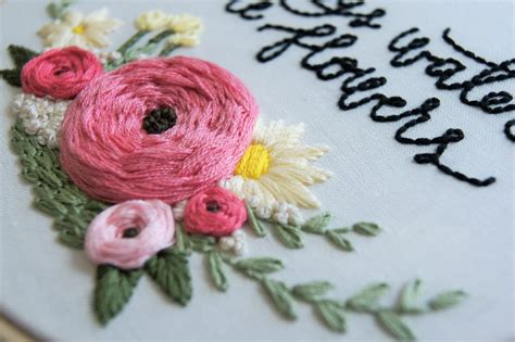 Hand Embroidery Pattern Floral Wreath Pattern Embroidery