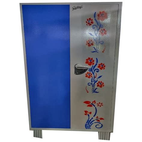 2 Doors Flower Printed Stainless Steel Almirah With Locker At Rs 8000