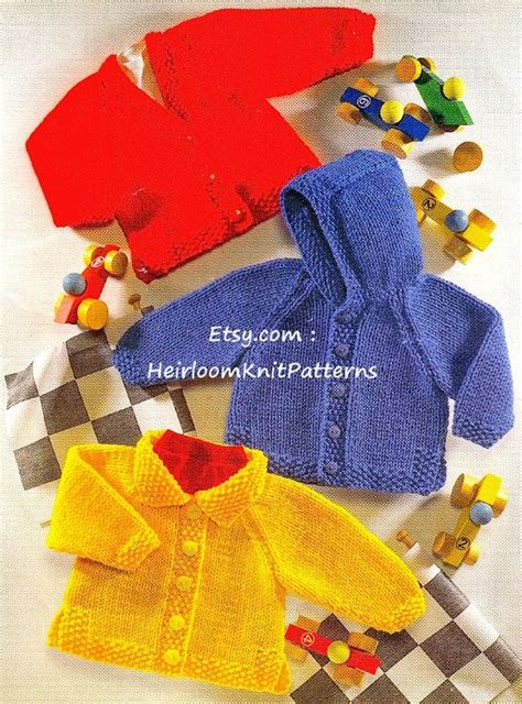 Patterns Sewing Fiber Dk Knitting Pattern Boy Girls V Neck Cardigans