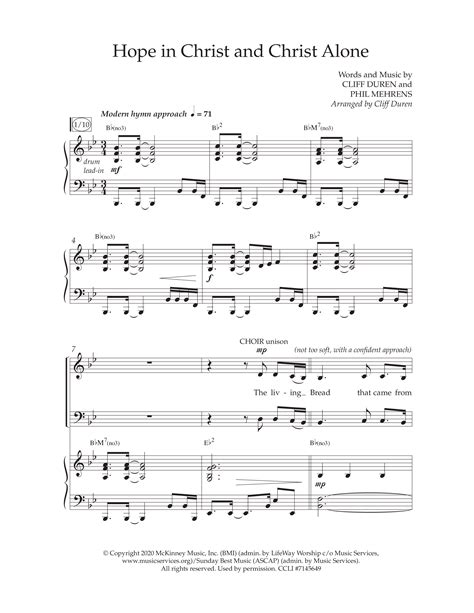 Hope In Christ And Christ Alone (Choral Anthem SATB) Sheet Music PDF ...