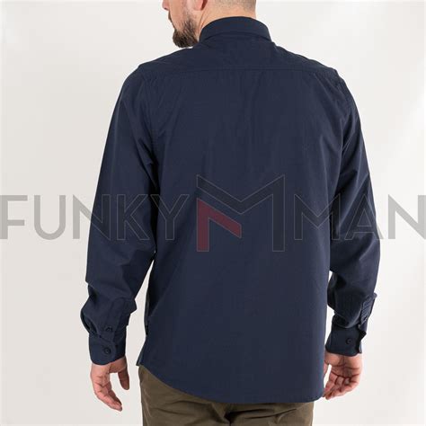 Πουκάμισο DOUBLE GS-540 Indigo – FUNKYMAN Ανδρικά Ρούχα Αξεσουάρ Παπούτσια.