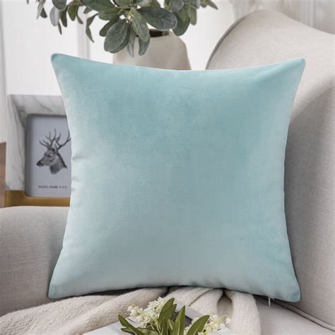 Phantoscope Soft Silky Velvet Series Decorative Throw Pillow 22 X 22