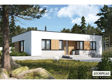 Maison En Bois Kit L Ossature Bois Mini Modern Energo M Plain