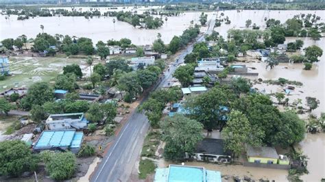 Telangana Grapples With Record Breaking Rain Houses Roads Submerged