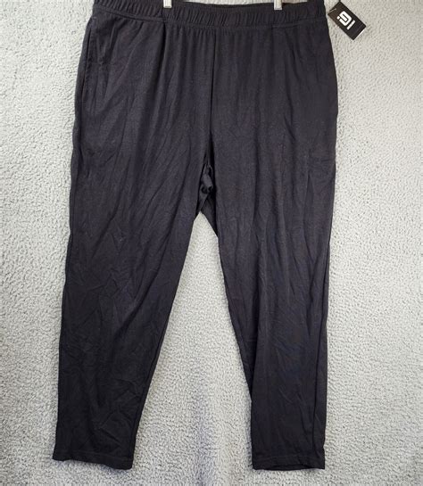 Id Ideology Jersey Open Jogger Pants Mens Xxl Deep Black Drawstring Ebay