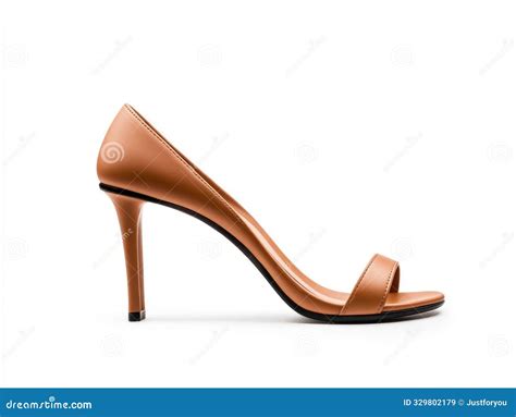 Elegant Nude High Heel Shoe On White Background Generative Ai Stock Illustration Illustration