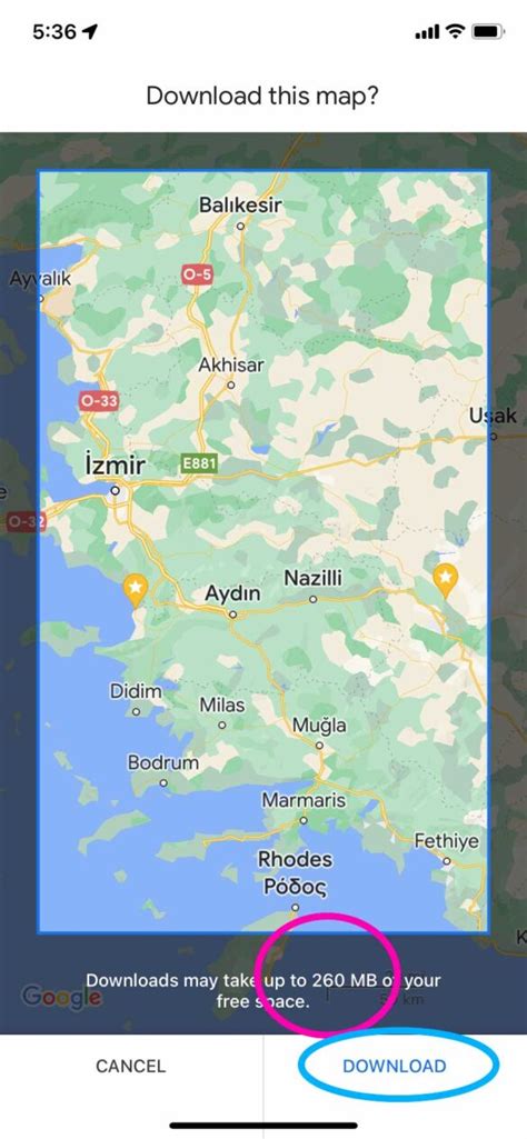 how to download a google map to use offline