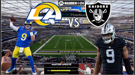 Las Vegas Raiders Vs Los Angeles Rams Week 7 2024 Madden 24 Madden