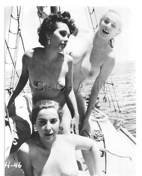 Original Vintage S S Nude Rp Super Well Endowed Three Women On A