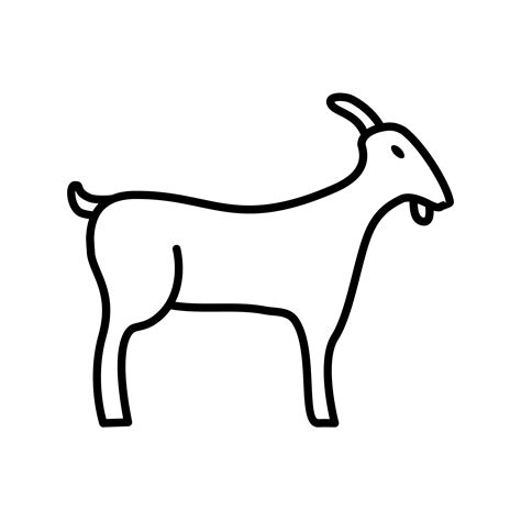 Goat Line Black Icon 426758 Vector Art At Vecteezy