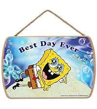 Amazon Nickelodeon SpongeBob SquarePants Welcome To Bikini Bottom Hanging Wood Wall Decor
