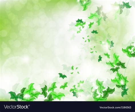 Environmental Background with green butterflies Vector Image