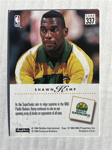 1993 94 Skybox Premium 337 Shawn Kemp For Sale Online EBay