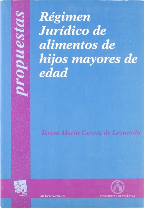 Régimen jurídico de alimentos de hijos mayores de edad Marín García de