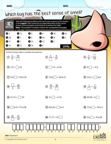 Ratios And Percents Worksheets With Riddles Classcrown Worksheets Library