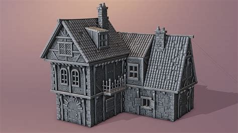 Medieval house 3D model 3D printable | CGTrader