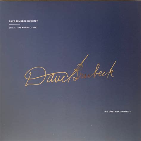 Dave Brubeck Quartet The Live At The Kurhaus Xlp Album Re