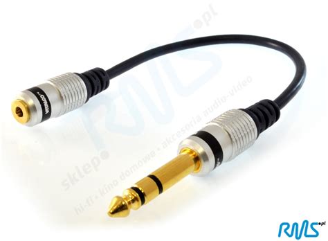 Przejściówka jack stereo wtyk 6 3mm gniazdo 3 5mm PGMJWDJ na kablu