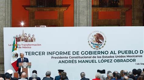 AMLO Rinde Su Primer Informe De Gobierno En Palacio Nacional