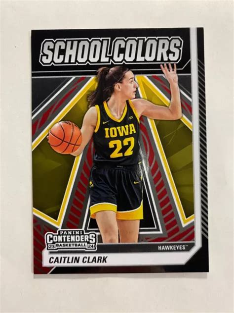 CAITLIN CLARK SCHOOL Colors 2024 Panini Iowa Hawkeyes SC1 Carte Cible