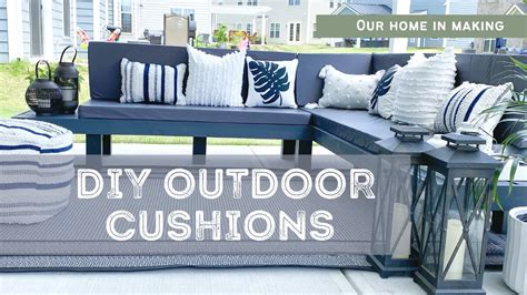 Diy Outdoor Cushion In Less Than An Hour How To Make Cushions For Patio Furniture Youtube