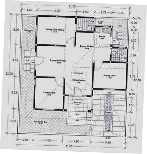 Denah Rumah 9x9 Desain Rumah Modern