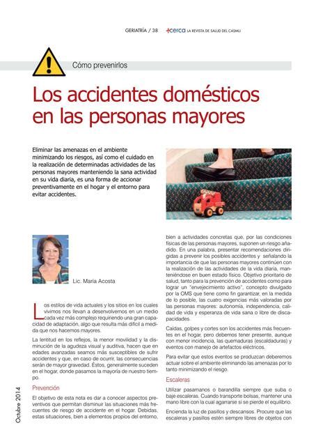 Accidentes domésticos en las personas mayores Geriatría 10 1 La