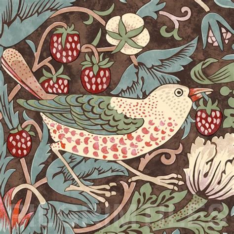 William Morris Strawberry Thief Bird Kiln Fired Ceramic Or Porcelain