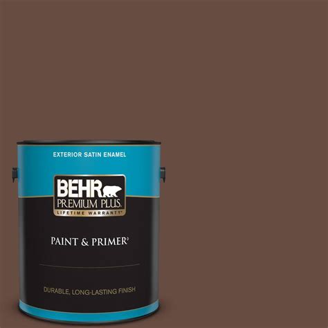 BEHR PREMIUM PLUS 1 Gal 770B 7 Chocolate Sparkle Satin Enamel