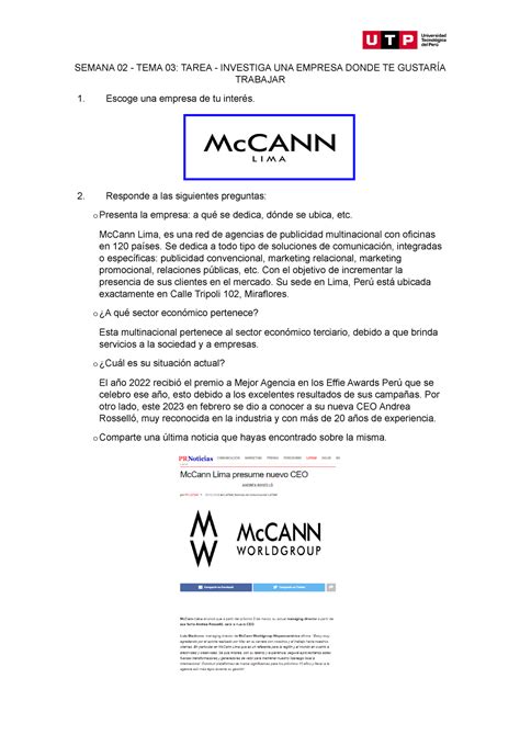 Semana 02 Empleabilidad SEMANA 02 TEMA 03 TAREA INVESTIGA UNA