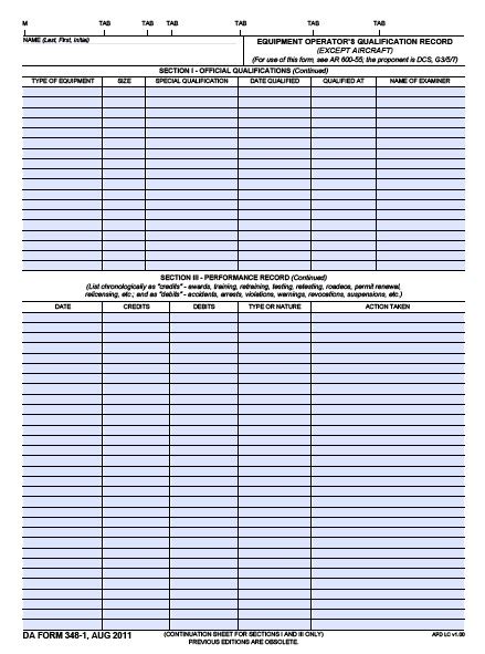 Da Form 348 Fillable Printable Forms Free Online