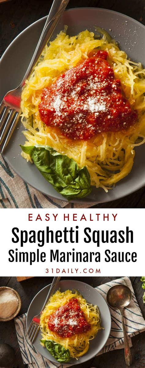 Spaghetti Squash With Simple Marinara Sauce 31 Daily