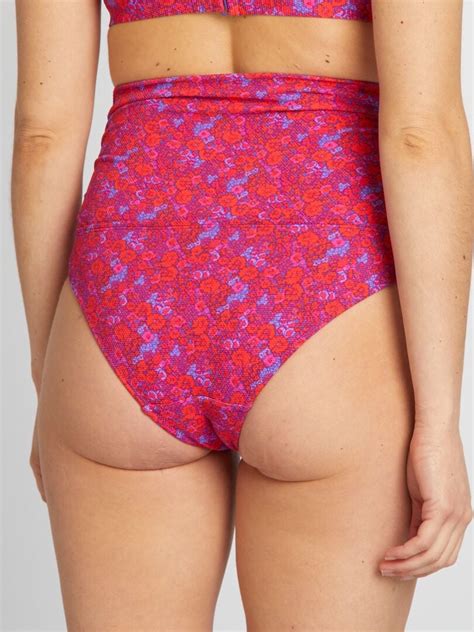 Braguita de bikini premamá nido de abeja con flores ROJO Kiabi 12 00