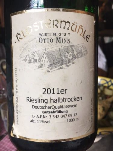 Klosterm Hle Weingut Otto Minn Riesling Halbtrocken Vivino