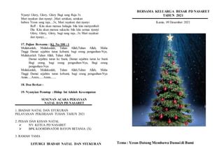 Liturgi Ibadah Natal Dan Syukuran Docx