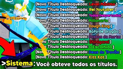 Todos os Títulos do Blox Fruits como conseguir