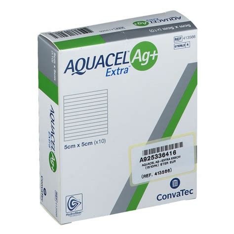 Aquacel Ag EXTRA Medicazione con Ioni Argento 5x5cm 10 unità