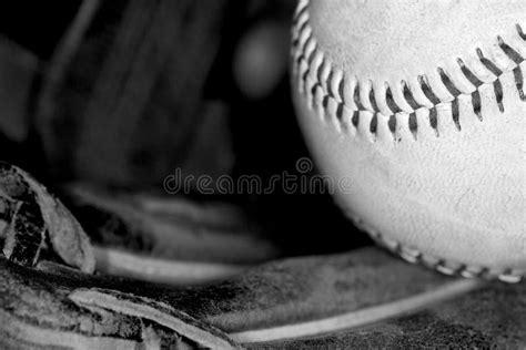 Baseball in Black and White Stock Photo - Image of gear, equipment ...