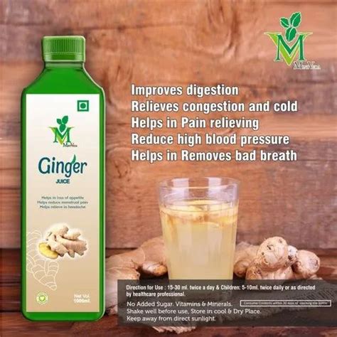 Mint Veda Ginger Juice Ml Packaging Type Bottle At Rs Bottle