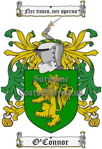 O'Connor (Ireland) Coat of Arms (Family Crest) Image Download