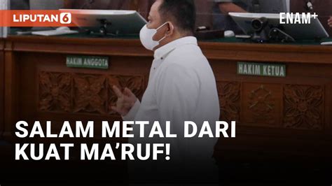 Kuat Ma Ruf Beri Salam Metal Ke Jaksa Pasca Divonis Tahun Penjara