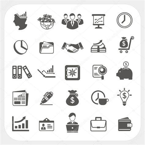 Business Finance Icons Set Stock Vector Amorno 29534279