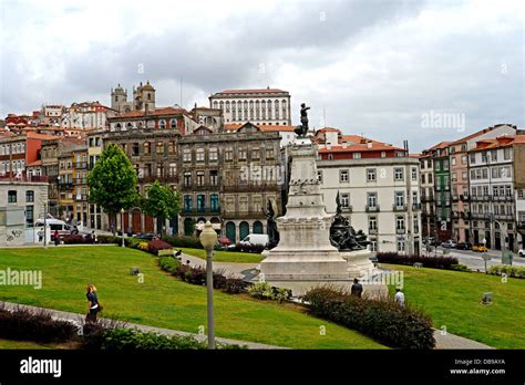 Infante D Enrique Square Porto Portugal Stock Photo Alamy