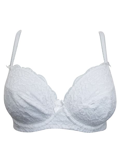 Fandf White All Over Lace Underwired Full Cup Bra Size 32 To 38 B C D