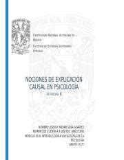 Nociones de explicación causal de la psicología docx UNIVERSIDAD